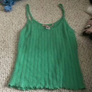 Green Cashmere Tank and sweater set